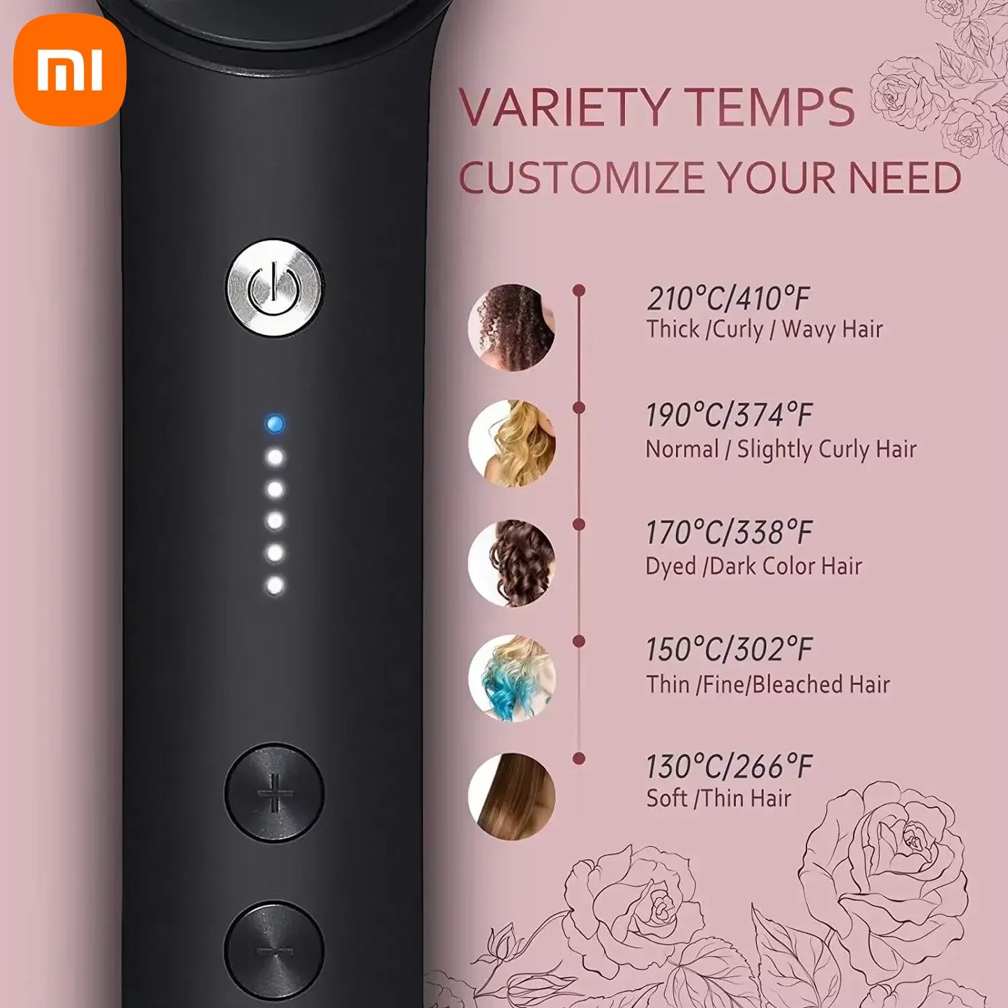 Hair Straightener Hair 3in1 Professional Quick Heated Electric Hot Comb