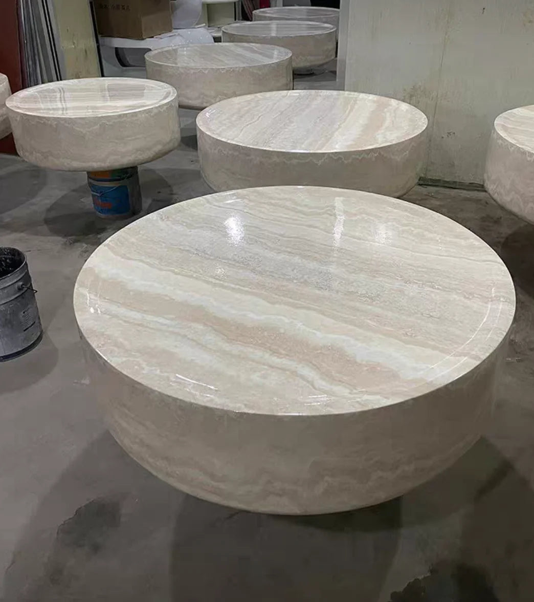 Modern Round Side Table Clear Japanese Industrial Simple Cute Space Saving Coffee Table Unique Mesas Bajas Living Room Furniture