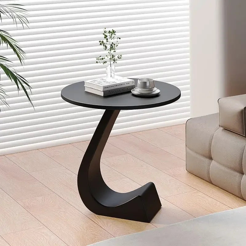 Light Luxury Modern  Simple Home  Living Room  Sofa Small Side Table Rock Slab High-end Sense Bedside Round Table Creative