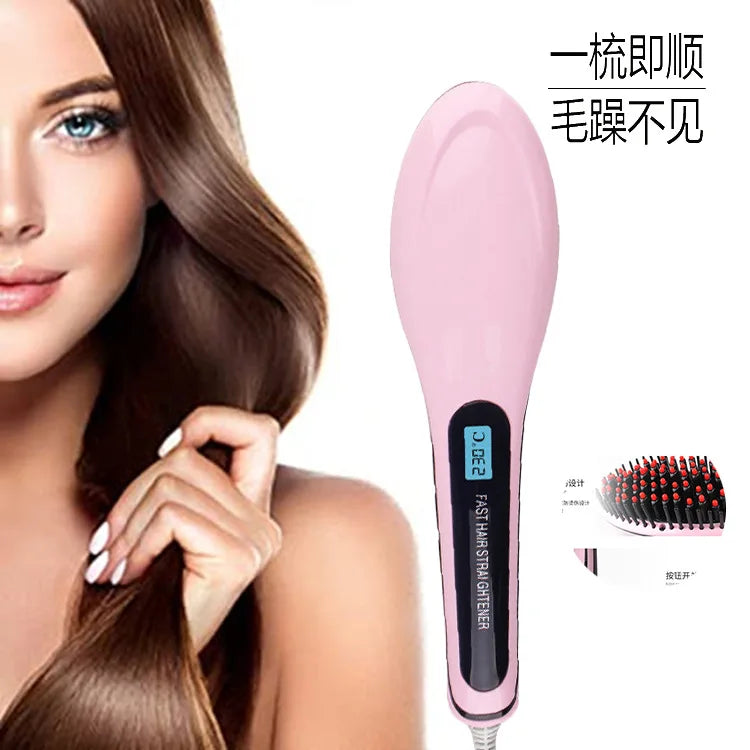 HQT-906 straight hair comb hair straightener