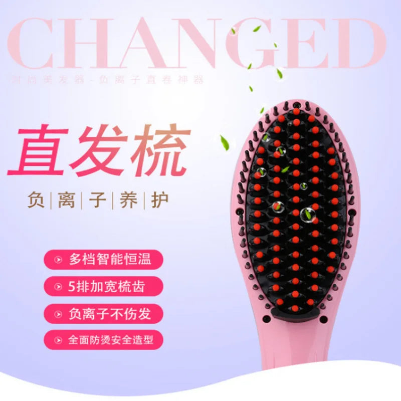 HQT-906 straight hair comb hair straightener