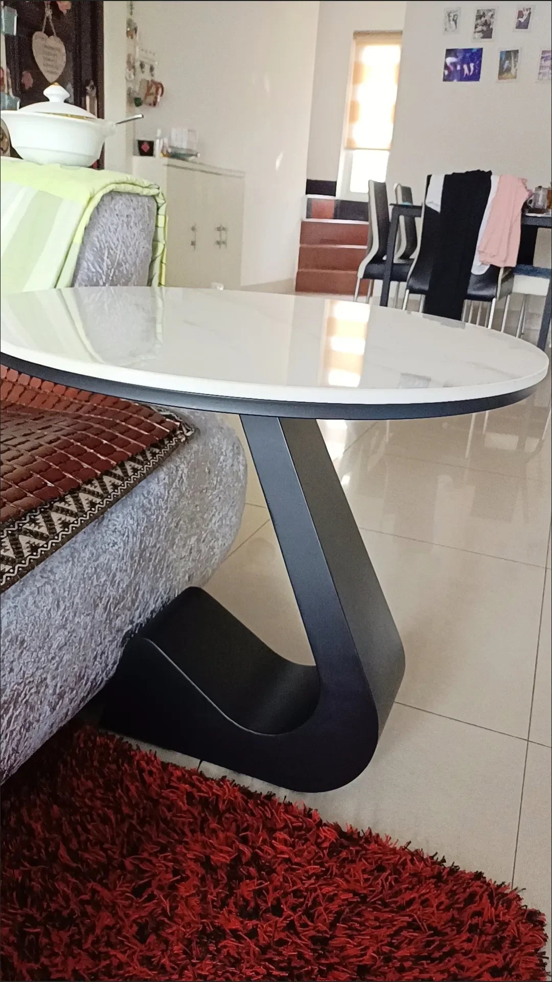 Light Luxury Modern  Simple Home  Living Room  Sofa Small Side Table Rock Slab High-end Sense Bedside Round Table Creative