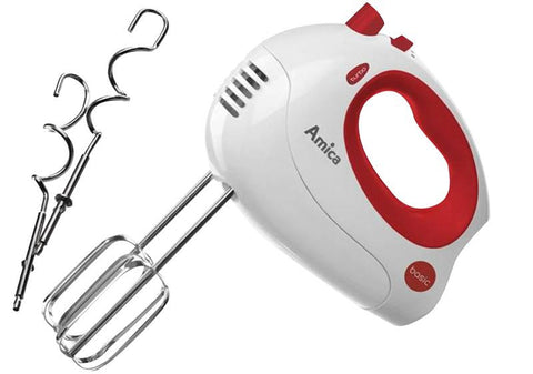 Amica Hand Mixer White and Red (MD 1012)