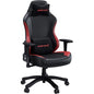 Luna Gaming Chair | Ergonomic Reclining, PVC Leather Computer Home Office Chair, Creative Rocking Function, Moulded Foam | Black and Red