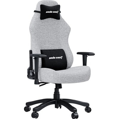 Luna Gaming Chair | Ergonomic Reclining, PVC Leather Computer Home Office Chair, Creative Rocking Function, Moulded Foam | Luna Grey Fabric