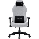 Luna Gaming Chair | Ergonomic Reclining, PVC Leather Computer Home Office Chair, Creative Rocking Function, Moulded Foam | Luna Grey Fabric