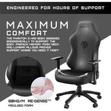 Phantom 3 Series Premium Office Gaming Chair | Leather, Large Wide Seat Gaming Chair with Lumbar Support, Black