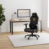 Phantom 3 Series Premium Office Gaming Chair | Leather, Large Wide Seat Gaming Chair with Lumbar Support, Black Gold