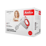 Amica Hand Mixer White and Red (MD 1012)