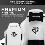 Phantom 3 Series Premium Office Gaming Chair | Leather, Large Wide Seat Gaming Chair with Lumbar Support, White