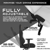 Phantom 3 Series Premium Office Gaming Chair | Leather, Large Wide Seat Gaming Chair with Lumbar Support, White