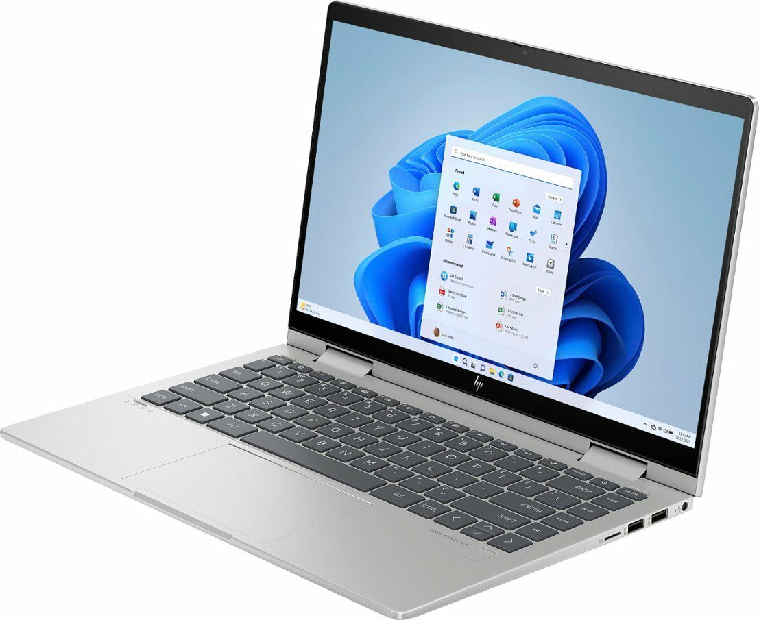 HP Envy 2 in 1 16" AC0013dx - Intel Core Ultra 5 125U 12-Core Processor 16-GB 512-GB SSD Intel Integrated Graphics 16" WUXGA 1200p IPS MicroEdge Touchscreen Convertible Display PolyStudio Audio Backlit KB TPM W11 (Glacier Silver, NEW)