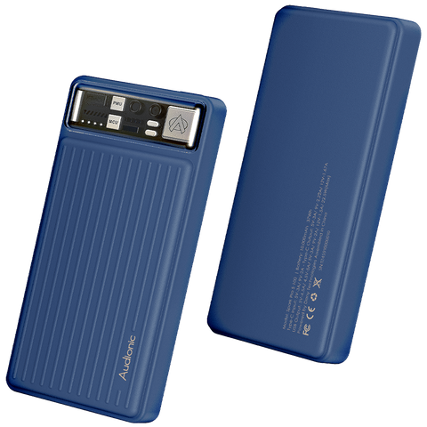 Audionic Power bank, Spark Pro S-100 10000mAh Powerbank, PD 22.5W with Dual USB Output Ports, Dual Input, High Capacity Power Bank