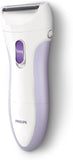 Philips LadyShave Wet And Dry Electric Body Shaver For Women With Protection Cap And Storage Pouch, White/Purple, HP6342/00