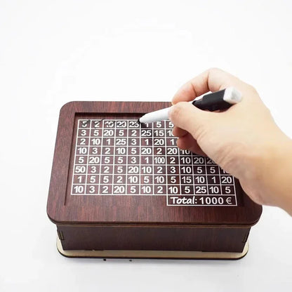 Money Box Wooden Money Box Reusable with Savings Target and Number Box Home Decoration