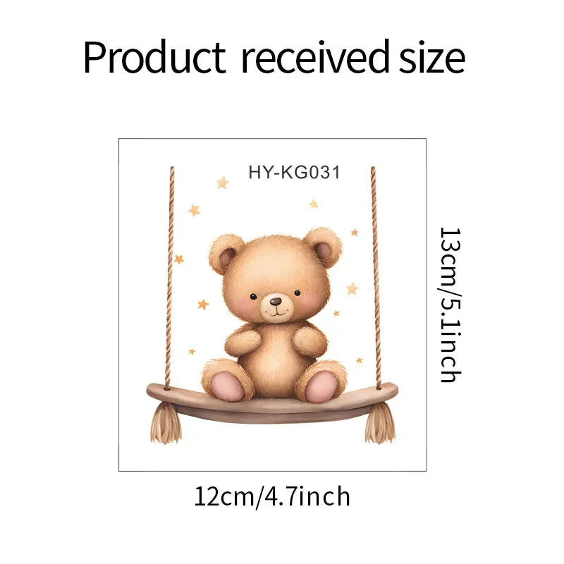 Cute cartoon animals children's bedroom porch living room home decorative light switch sticker self-adhesive wall stickers