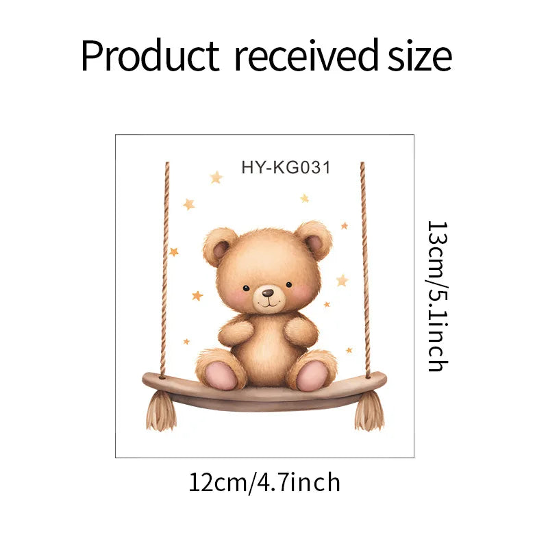 Cute cartoon animals children's bedroom porch living room home decorative light switch sticker self-adhesive wall stickers