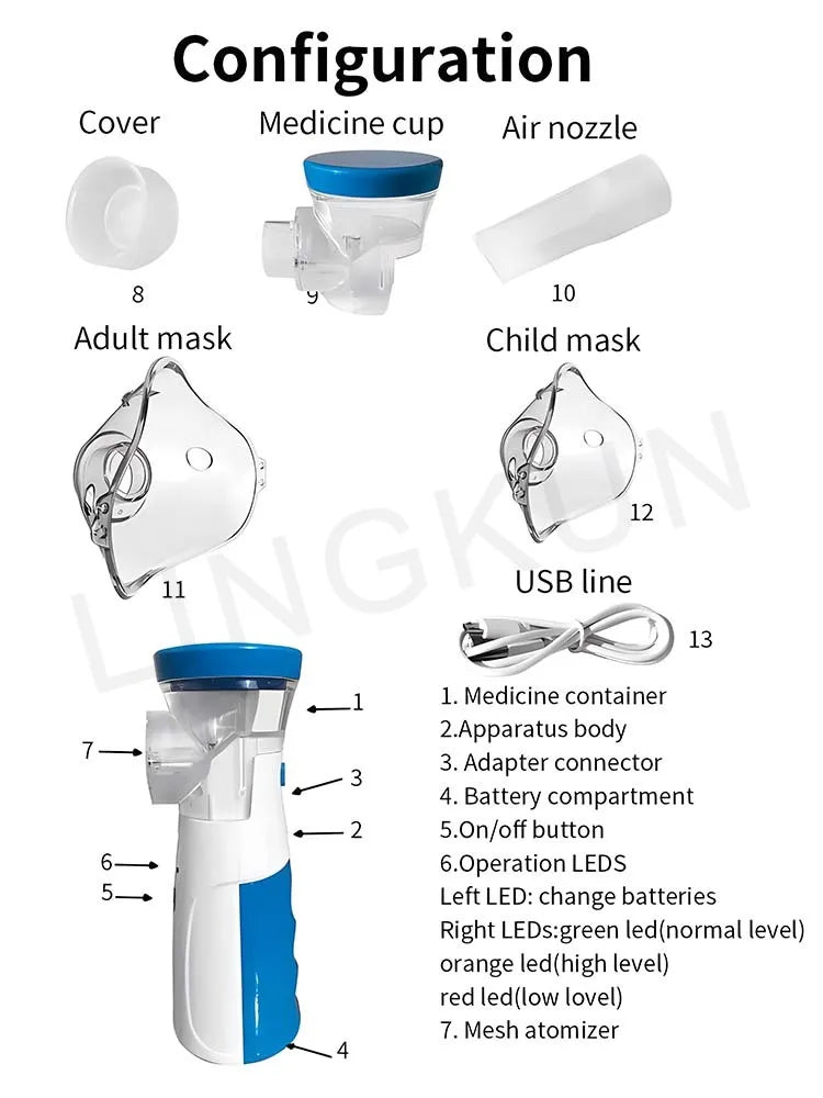Children Health Care Mini Portable Nebulizer Humidifier