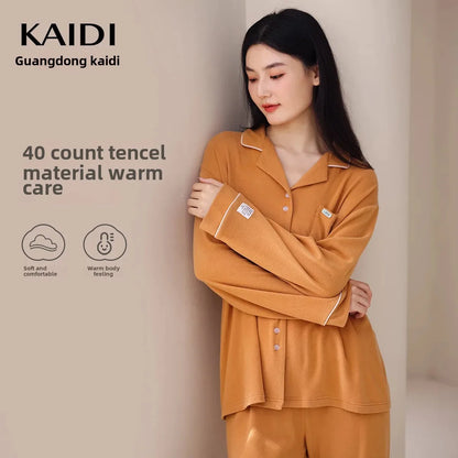 New Spring Autumn Casual Comfortable Loose-Fit Home Clothes Sleepwear Women's Lightweight Cotton Simple Elegant Design