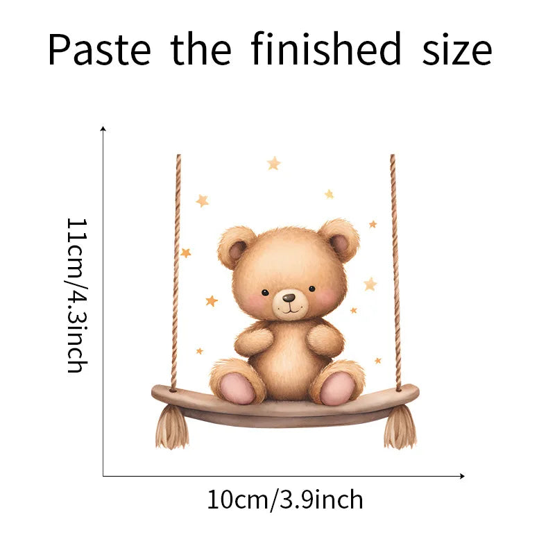 Cute cartoon animals children's bedroom porch living room home decorative light switch sticker self-adhesive wall stickers
