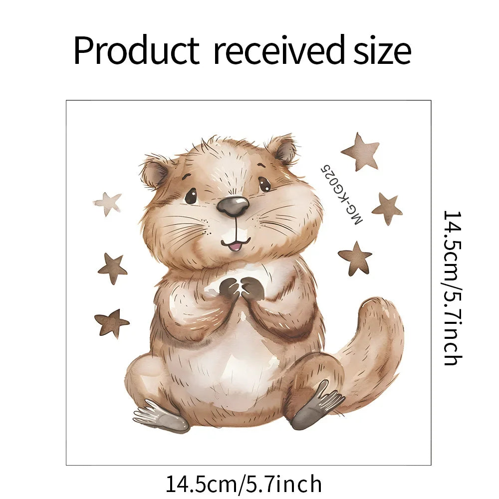 Cute cartoon animals children's bedroom porch living room home decorative light switch sticker self-adhesive wall stickers