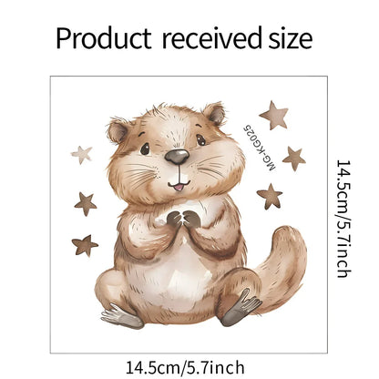 Cute cartoon animals children's bedroom porch living room home decorative light switch sticker self-adhesive wall stickers