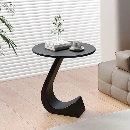 Light Luxury Modern  Simple Home  Living Room  Sofa Small Side Table Rock Slab High-end Sense Bedside Round Table Creative