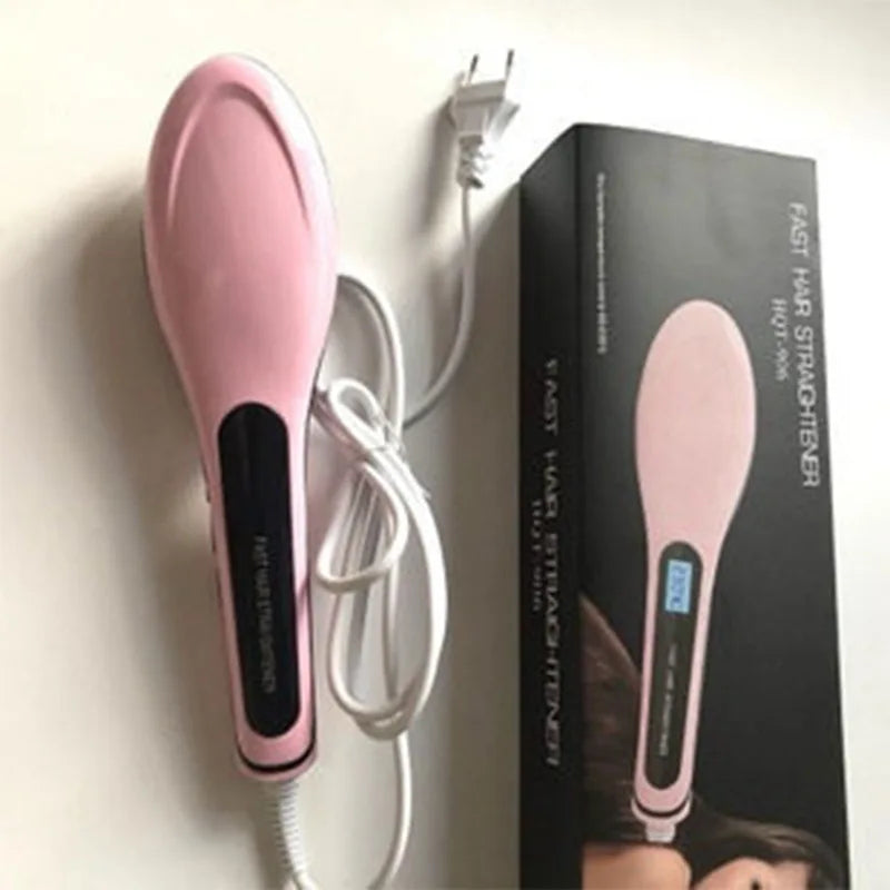 HQT-906 straight hair comb hair straightener