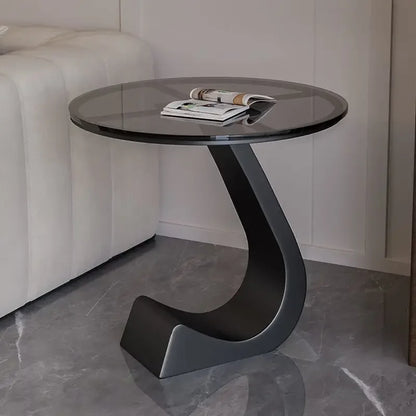 Light Luxury Modern  Simple Home  Living Room  Sofa Small Side Table Rock Slab High-end Sense Bedside Round Table Creative