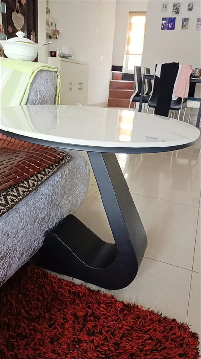 Light Luxury Modern  Simple Home  Living Room  Sofa Small Side Table Rock Slab High-end Sense Bedside Round Table Creative