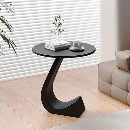 Light Luxury Modern  Simple Home  Living Room  Sofa Small Side Table Rock Slab High-end Sense Bedside Round Table Creative