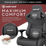 Kaiser 2 Gaming Chair for Adults - XL Reclining Video Game Chairs, PVC Leather Ergonomic Office Chair, Heavy Duty Neck & Back Lumbar Support - Luxury Black Computer Chairs for Home & Work