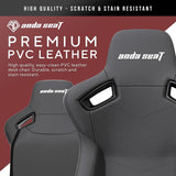 Kaiser 2 Gaming Chair for Adults - XL Reclining Video Game Chairs, PVC Leather Ergonomic Office Chair, Heavy Duty Neck & Back Lumbar Support - Luxury Black Computer Chairs for Home & Work