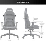 Luna Large Gaming Chair - Ergonomic Reclining Video Game Chairs, PVC Leather Computer Home Office Chair, Heavy Duty Neck & Back Lumbar Support - Black Folding Recliner Seat for Adults