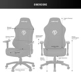 Phantom 3 Fabric Gaming Chairs for Adults - Large Wide Seat Gaming Chair with Lumbar Support, Comfortable Premium Video Gaming Seats with Headrest - Black Gaming Chair with Cushion