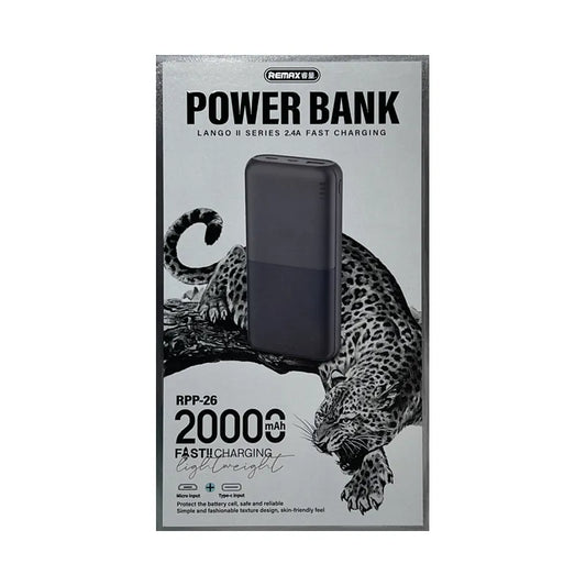 Remax 20000mAh RPP-26 Lango II Series 2.4A Power Bank Black