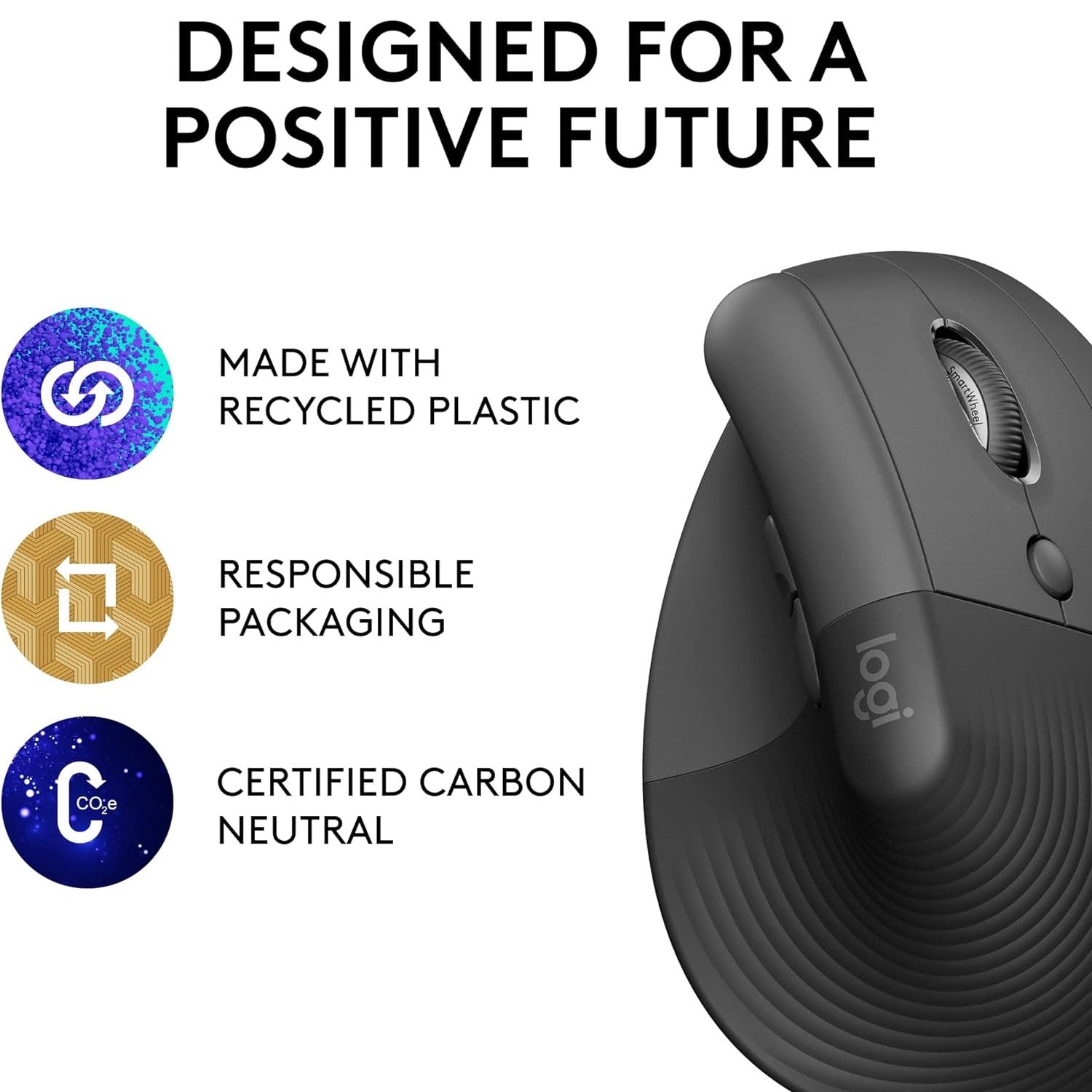 LIFT VERTICAL Wireless MOUSE - Gray